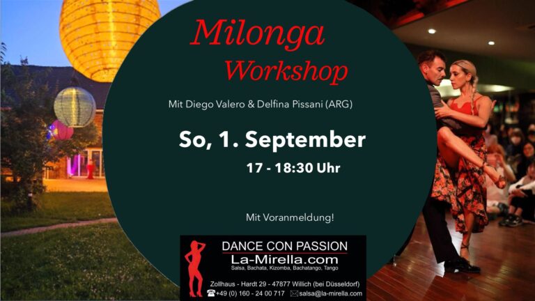 Milonga-Workshop & Tangoabend – direkt aus Buenos Aires!